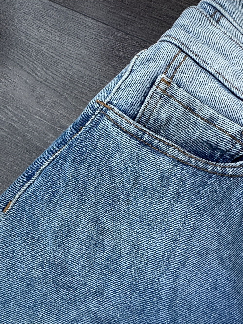 High-Rise Light Wash Straight Jeans - Classic Blue - Picture 5 of 7